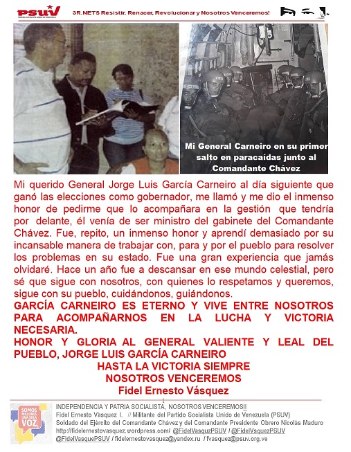 portada HONOR Y GLORIA AL GENERAL DEL PUEBLO GARCIA CARNEIRO 22.05.2022